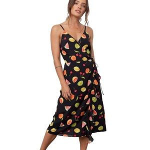 NWT Rails MIDI Wrap Fruit Dress Small